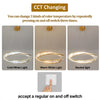 Crystal Chandelier LED Ceiling Light Pendant Lamp Height Adjustable Living Room