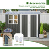 Garden Shed With Window Doors Outdoor Steel Apex Roof Tool Foundation