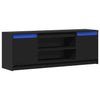 TV Cabinet with Black 139.5x34x50 Engineered Wood H6J1