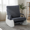 Rocking Chair w/ Footrest,3-Level Adjustable,Foldable Sofa Chair,150kg Capacity