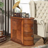 Solid Wood Side Table, 2-Drawer Narrow Slim End Table, No Assembly RequireT