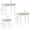 Wooden Nest of Tables 3 Piece Table Set Coffee Side Living Room Furniture
