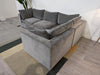 Dusk Boston Grey Velvet Small Right Hand L-Shape Sofa RRP £1929