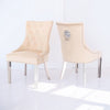 Set of 2/4/6/8 Dining Chairs, Plush Velvet Tufted Bentley Chairs and Studded