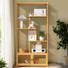 Industrial 5-Compartment Bookshelf 5-Tier Bookcase with Open Slots Storage Rack