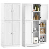 Kitchen Pantry Cupboard Freestanding Tall Storage Cabinet With 6 Door Shelves Ry