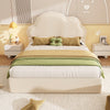 Modern Double Upholstered Bed with Hydraulic Storage, Cloud Headboard, 135x190cm