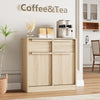 80cm Buffet Cabinet w/ 2 Drawers and 2 Doors, Wooden Sideboard Storage Cupboard