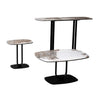 Coffee Table Ceramic Glass Marble Effect Black Metal Frame Top Living Room Home