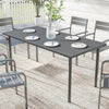 Garden Dining Table for 6 Person, 165 x 80 cm Rectangular Outdoor Dining Table