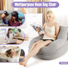 Boneless Floor Single Sofa Chair w/Soft Stripe Corduroy Cover-Grey