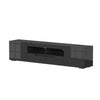 200cm All High Gloss White TV Stand Cabinet Unit Doors Storage with LED Cupboard