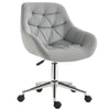 Vinsetto Velvet Home Office Chair Desk Chair with Adjustable Height, Grey