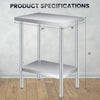 Stainless Steel Commercial Prep Table Work Bench Kitchen with Overshelf 2 Tier