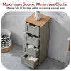 Priano Freestanding Bathroom Cabinet Unit Grey Vanity Cupboard Storage Unit