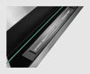 Wall-hung bio-fireplace with glass 900x400 Inox