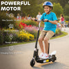 Foldable Powered Scooter with Adjustable Seat, Brake, Black