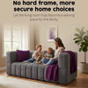 2-Seater Soft Foam Sofa with Armrests & 2 Cushions, Compact Modern Lovesea