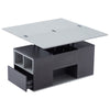 Multi-Functional Lift-Top Coffee Table with 2 Drawers & Hydraulic Lift, Grey