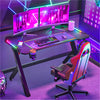 100/120cm RGB Gaming Desk Computer Desks with LED Lights Cool Gaming Atmosphere