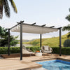 4x3m Metal Pergola Gazebo Patio Sun Shelter Retractable Canopy Patio Gazebo Shed