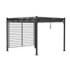 3 x 2.8m Pergola with Retractable Roof & Hollow Shade Garden Canopy Patio Gazebo