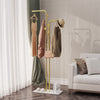 Heavy Duty Gold Coat Rack Stand Strong Marble Base Stand Clothes Rail Nighstand