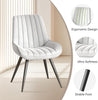 Velvet Dining Chairs Padded Set of 1/2 Metal Legs Kitchen Home Office Multicolor