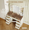 Dressing Table With Led Mirror Drawers Set Makeup Desk Vanity Table Lights