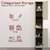 Priano Freestanding Bathroom Cabinet Unit Grey Vanity Cupboard Storage Unit