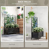 Raised Garden Planter Bed Trellis Galvanised Steel Metal Box Climbing Plants