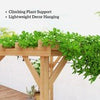 3 x 3 m Wooden Pergola Kit, Garden Gazebo Shelter for Climbing Vines, Dark Brown