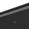 Galvanised Metal Garden Shed Outdoor Tool Storage House with Lockable Door Black