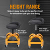 Heavy Duty Rolling Garage Stool with Tool Tray,Adjustable Height Mechanic Chair
