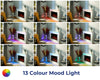 Electric Fireplace with Surround, LED Flame & Mood Light – Endeavour Harwood