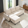 L-Shaped Couch Sofa 4-Seater Sectional Sofa Couches With USB, Cup Holder