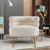 Modern Tub Chairs Teddy Fabric Accent Armchair Barrel Reading Chair Single Sofa