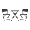 3pcs Folding Garden Table Rattan Chairs Set Camping Patio Seat Outdoor Furniture