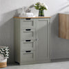 Priano Freestanding Bathroom Cabinet Unit Grey Vanity Cupboard Storage Unit