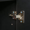 Side Cabinet with 2 Door Cabinet and 2 Drawer for Home Office, Black
