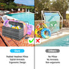 Outdoor Pool Float Storage Box with Wheels, PE Rattan Organizer for Patio & Pool