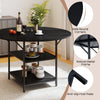 120 CM Round Dining Table Mid-Century Modern Kitchen Table for 4-6