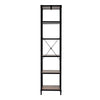 Wood Bookcase Bookshelf Plant Stand 6 Tier Shelves Shelving Storage Steel Frame
