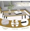 Outdoor Wicker Furniture Set Heavy-Duty Metal Frame w/Cushions-Grey