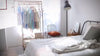 Heavy Duty Wooden Clothes Rail Rack Garment Hanging Stand Corner Open Wardrobe