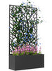 Metal Raised Garden Bed with Trellis Outdoor Elevated Planter Box Black New