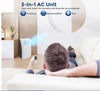 7000 BTU Portable Air Conditioner 3-in-1 Air Cooler Fan Dehumidifier