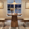 Small Round Dining Table for 2-4 People, 80cm Kitchen Table with Octagonal Base