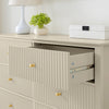 Large 6 Drawer Chest of Drawers Hales Taupe Range minimalist modern beige