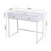 Dressing Table with 2 Drawers and LED Light Strip Hollywood Makeup Vanity Desk